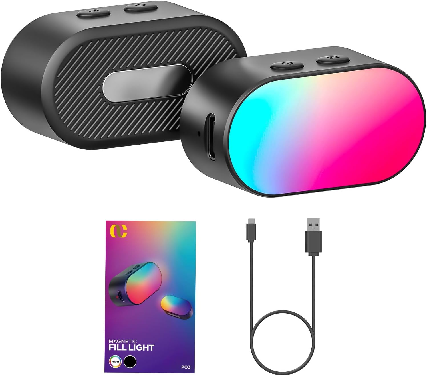 Photography Lighting Styles - AOCHUAN Mini RGB Magnetic Fill Light