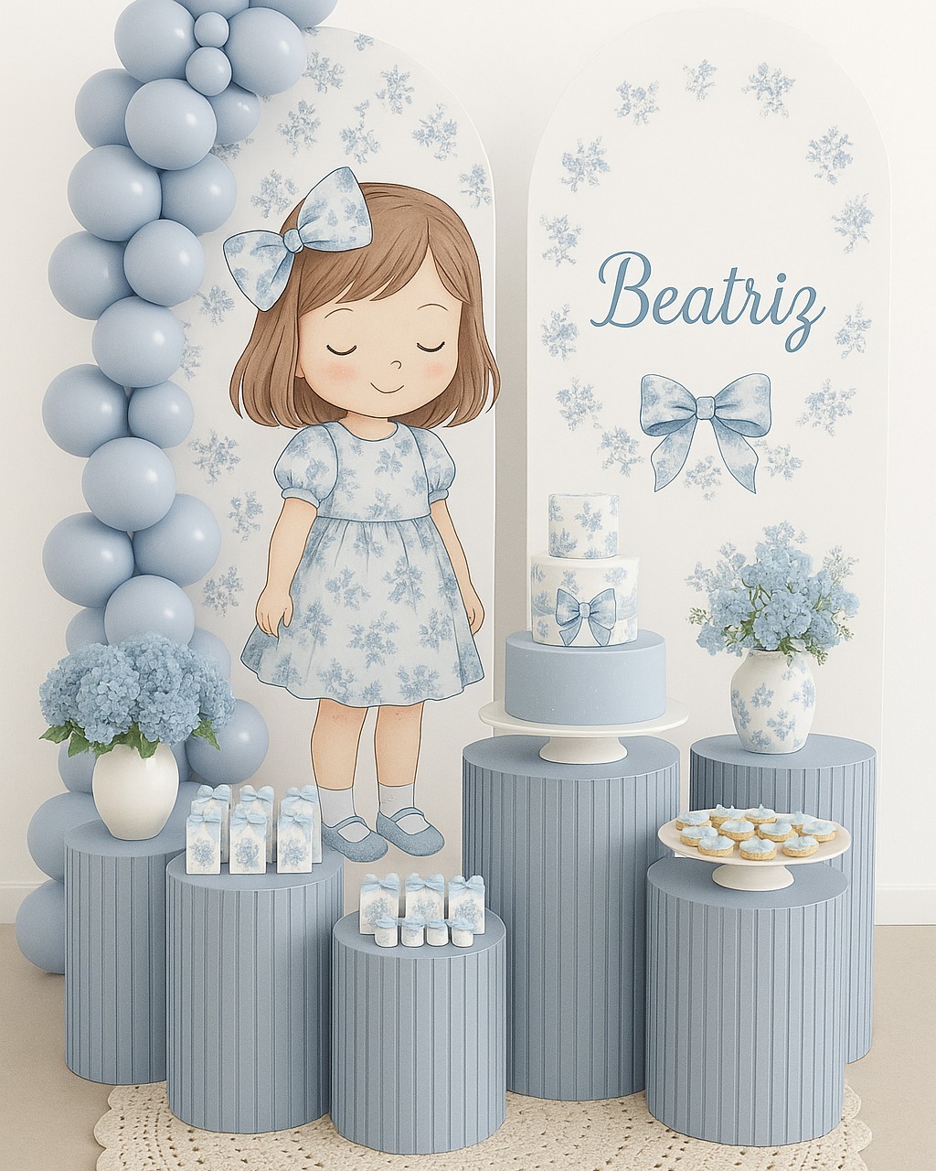 Custom Name Light Blue Bow Flo - Photography Lighting Name 评论和价格