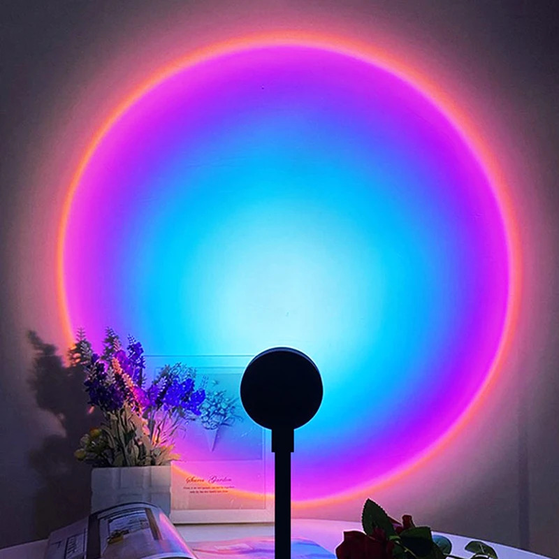 1-4pcs Sunset Lamp LED Rainbow - Photography Lighting Home 评论和价格
