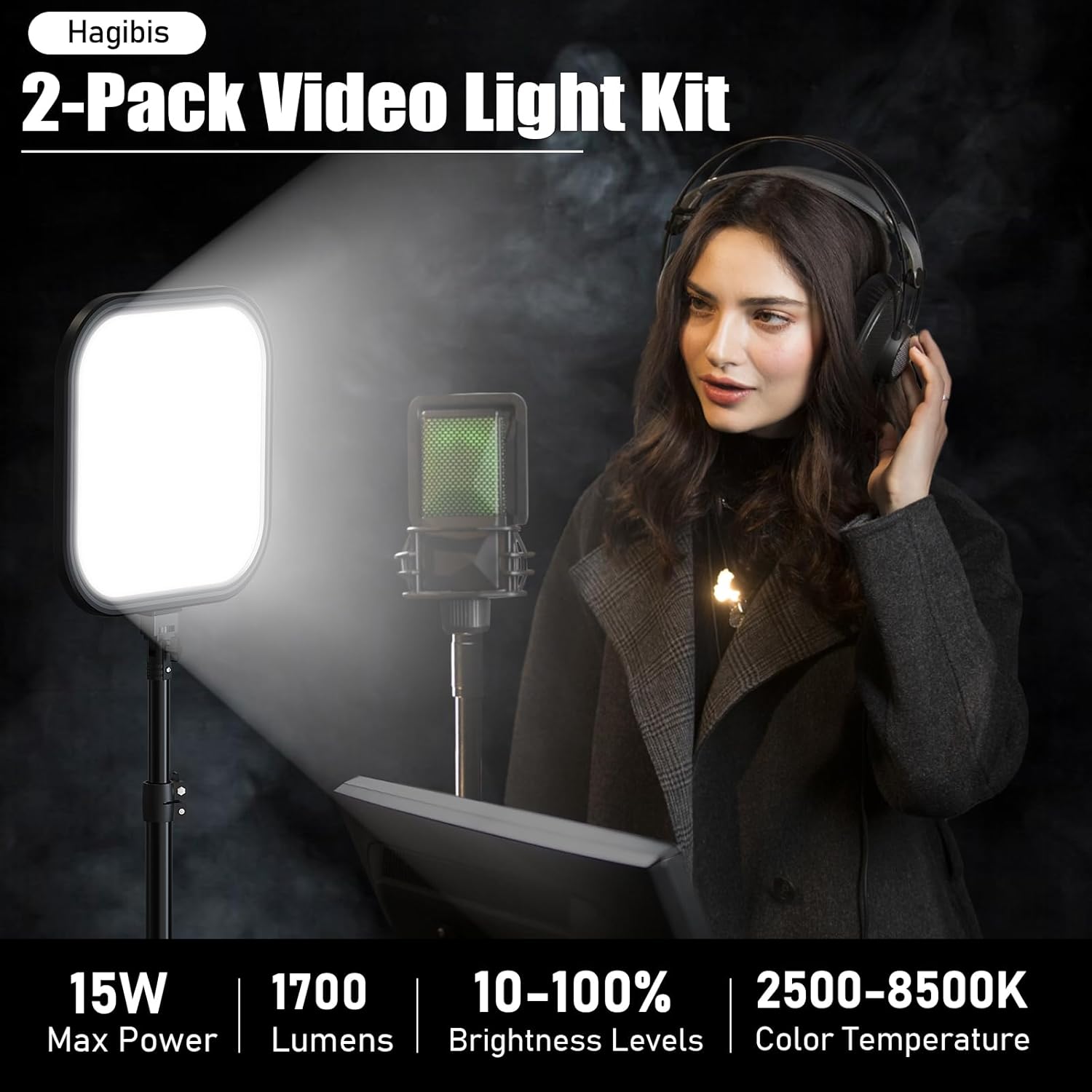 2Pack LED Video Light Kit 15W  - Altson Photography Video Lighting Kit 评论和价格