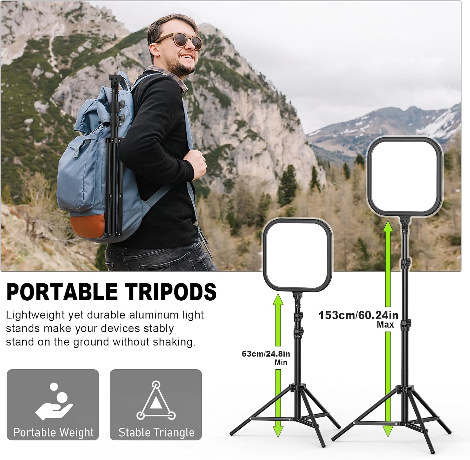 2Pack LED Video Light Kit 15W  - Altson Photography Video Lighting Kit 评论和价格