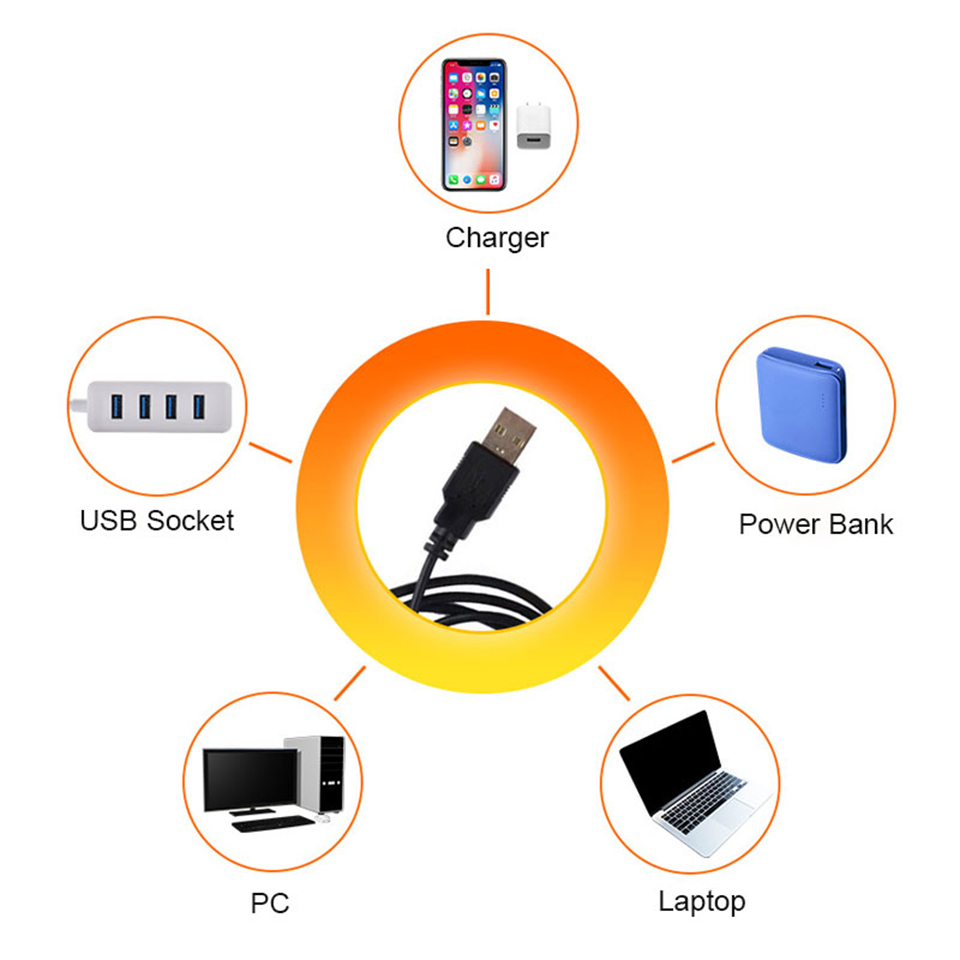 1x USB Sunset Lamp LED Rainbow - Photography Lighting Home 评论和价格