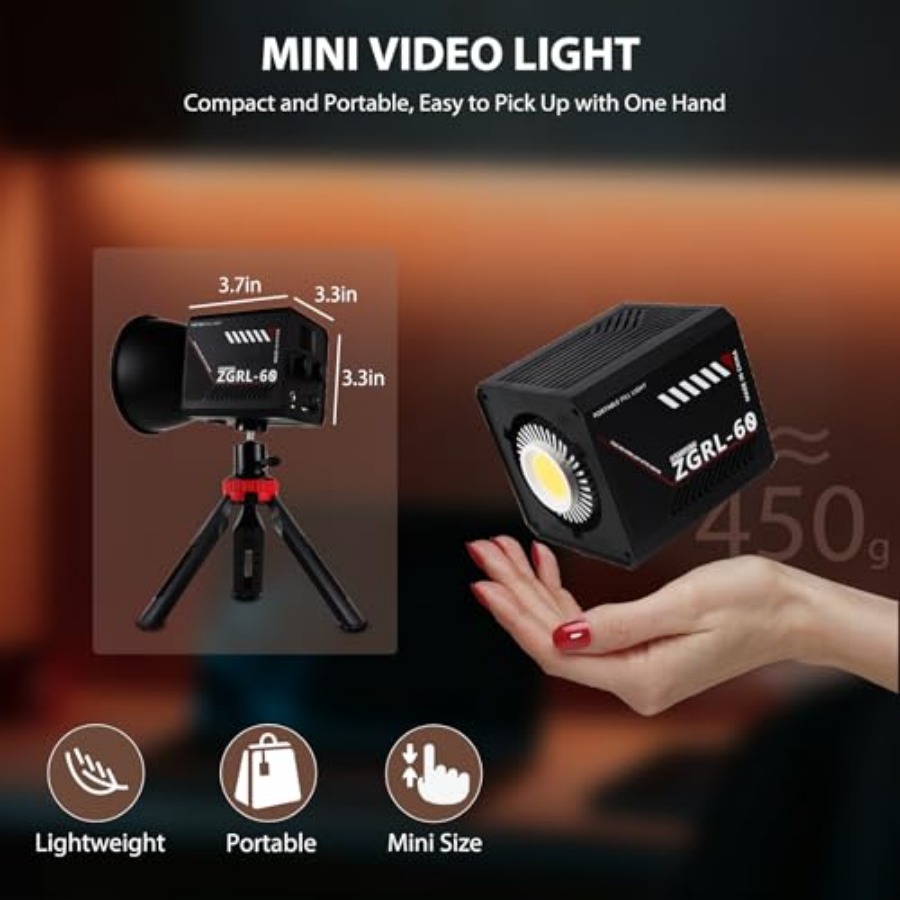 60W COB LED Video Light Handhe - Photography Lighting Color 评论和价格
