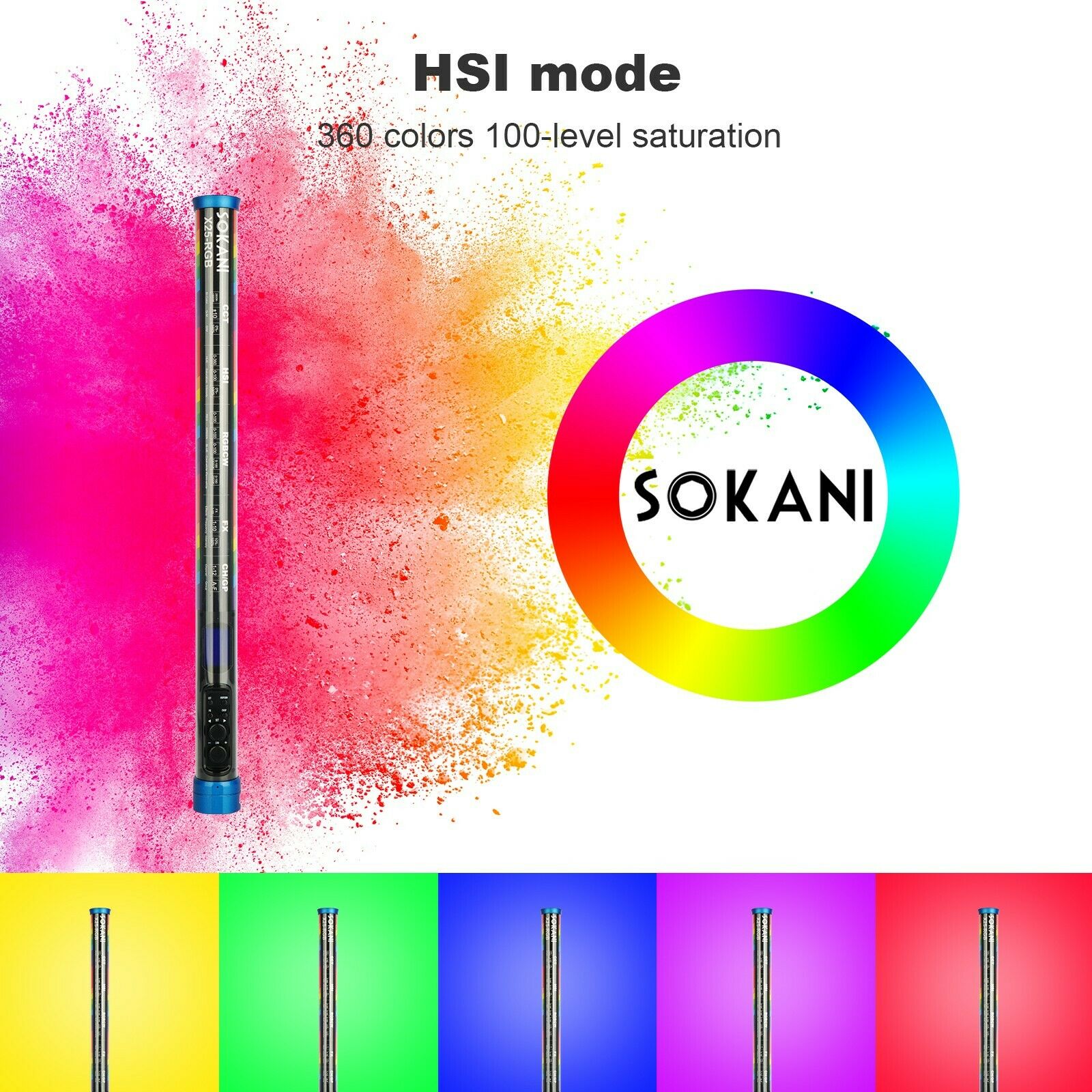 Sokani X25 RGB LED Video Light - Photography Lighting App 评论和价格