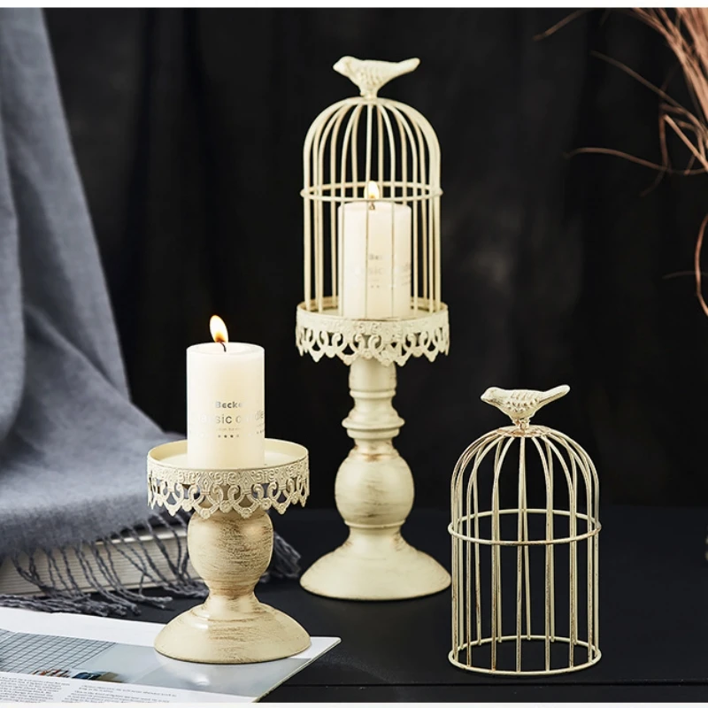 Vintage Birdcage Candle Holder - Photography Lighting Home 评论和价格