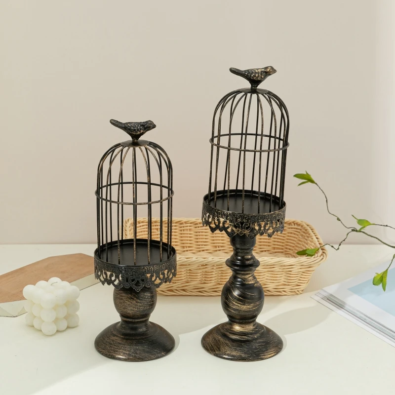 Vintage Birdcage Candle Holder - Photography Lighting Home 评论和价格