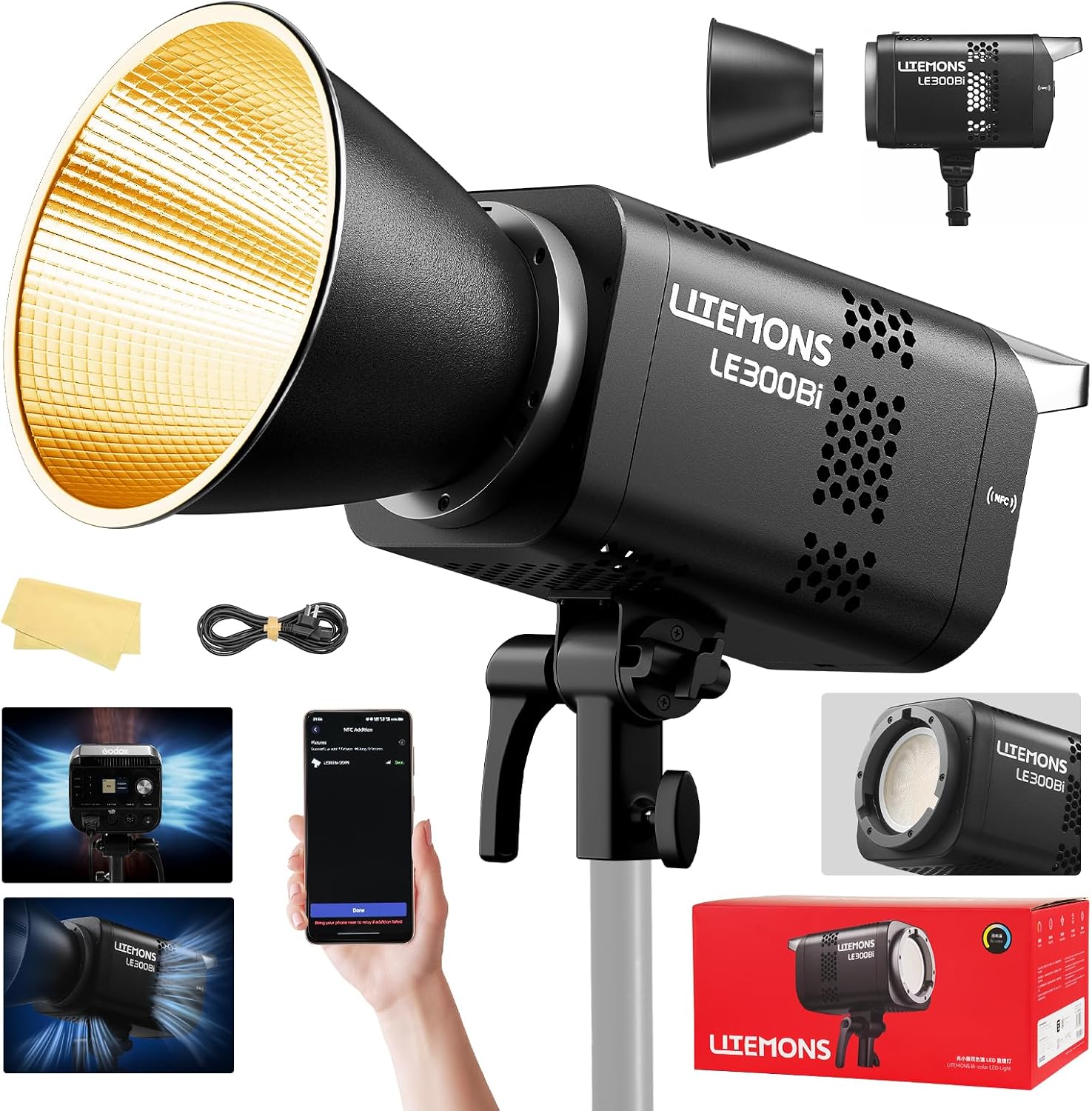 RGB LED Video Lighting Kit, 3- - Photography Lighting App 评论和价格