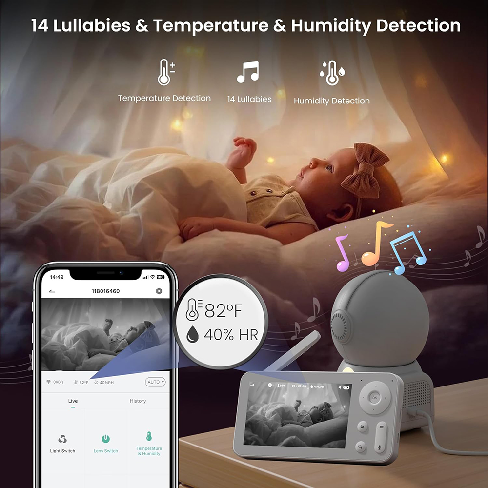 2K Baby Monitor with 2 Cameras - Photography Lighting Styles 评论和价格