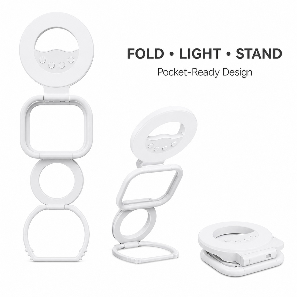Foldable Magnetic Phone Fill L - Photography Lighting Color 评论和价格