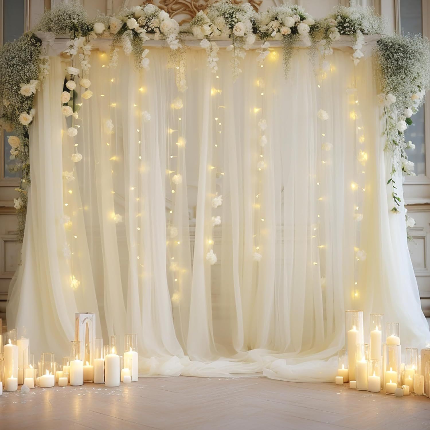 1 Pack Wedding Tulle Backdrop  - Photography Lighting Kits 评论和价格